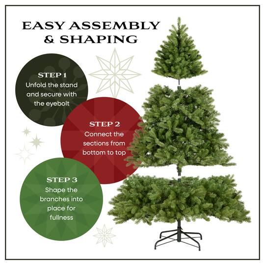 9 ft. Pre-Lit Carolina Pine Slim Artificial Christmas Tree with Flocked Pine Cones, Clear Lights